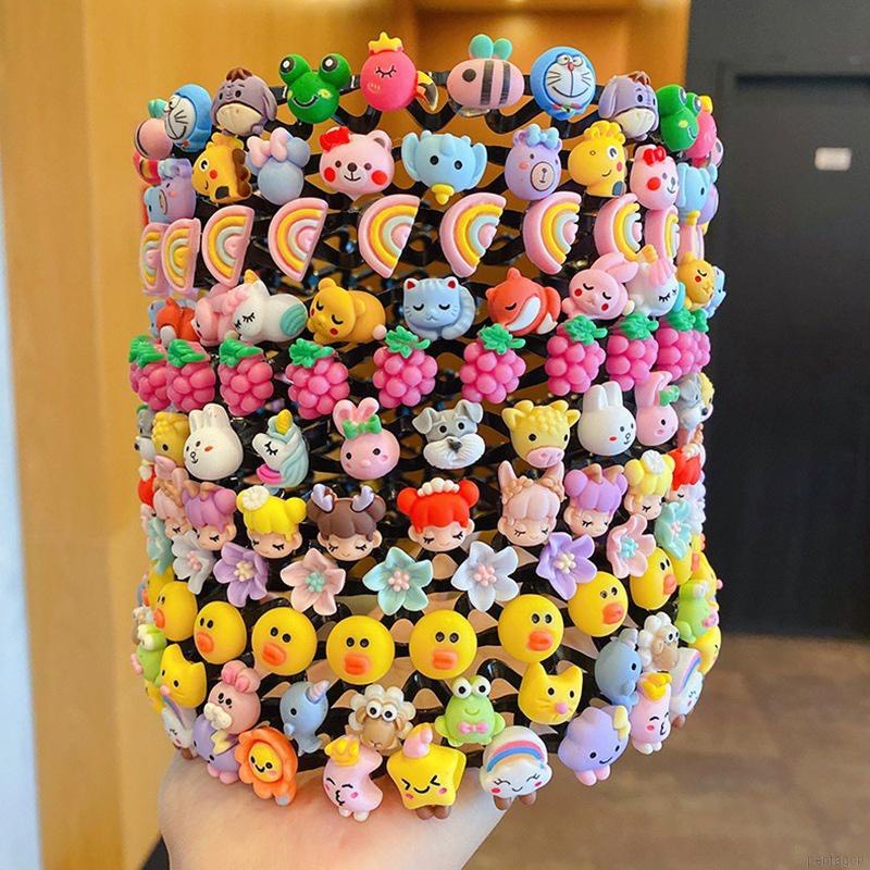 Băng đô cài tóc lượn sóng đính sticker nổi hình hoạt hình chống trượt cho bé - Bờm tóc - Cài Tóc - Dumi Shop