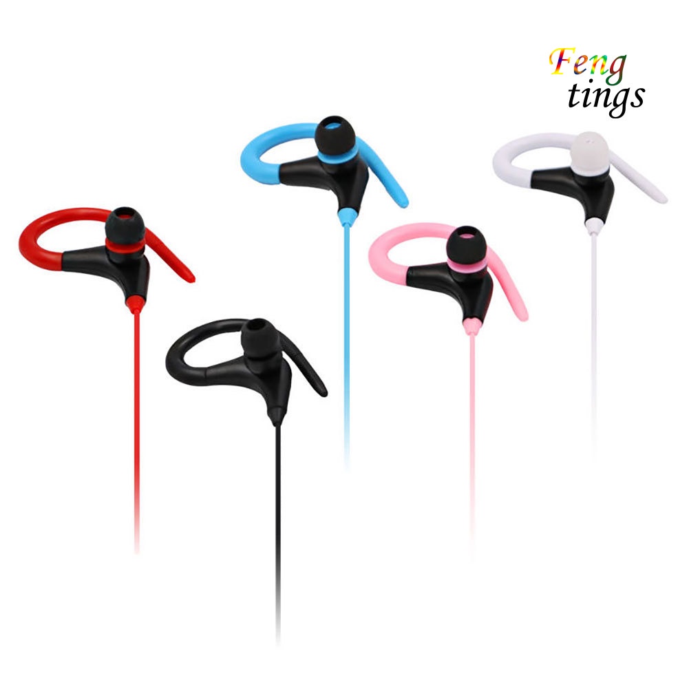 【FT】Sport Running Jogging Earphone Earhook Stereo Headphone with Mic for Cell Phone