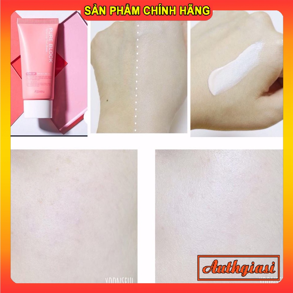 Kem chống nắng Apieu HỒNG LÊN TONE SIÊU XINH Pure Block Nature Sun Cream 50ml KCN