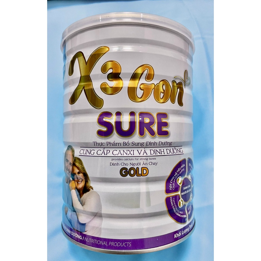 Sữa X3 GON SURE GOLD bổ sung dinh dưỡng cho người ăn chay – 900 gr/hộp