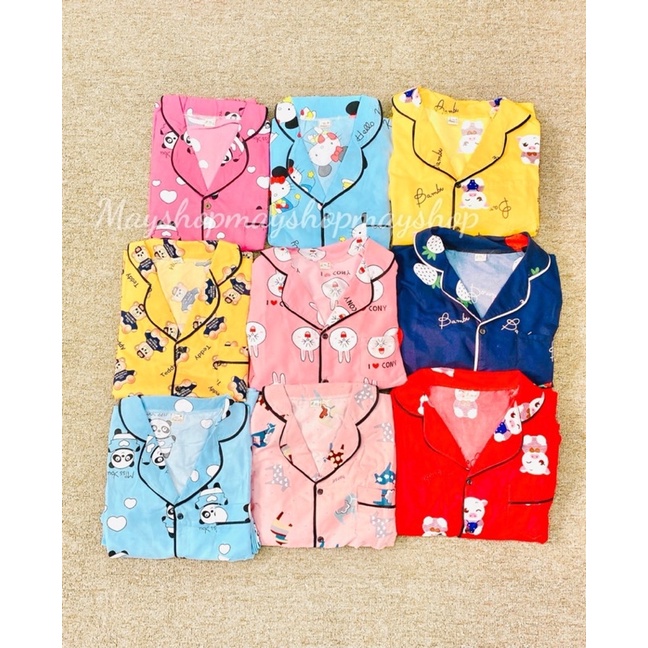 Bộ pijama nữ cộc tay chất liệu vải Kate Thái cam kết hàng loại 1 siêu mềm mát