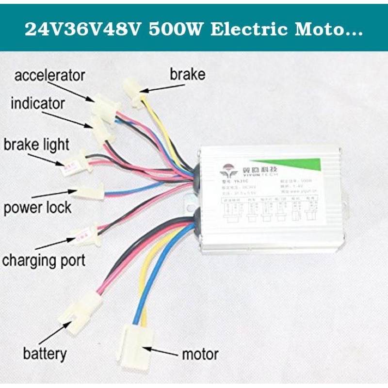 Điều tốc 36V 500w Dc Brush Controller, IC xe cào cào điện, ic xe 4 bánh, ic xe chế