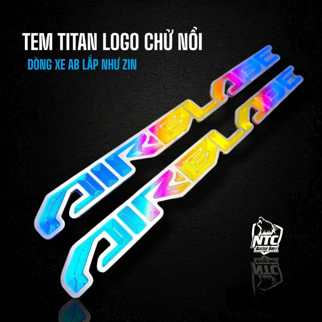 Tem Titan chữ nổi các dòng xe có sẵn keo dán 3M dùng để trang trí làm đẹp nổi bật xế yêu của bạn, TEM AB, TEM EXCITERTEM