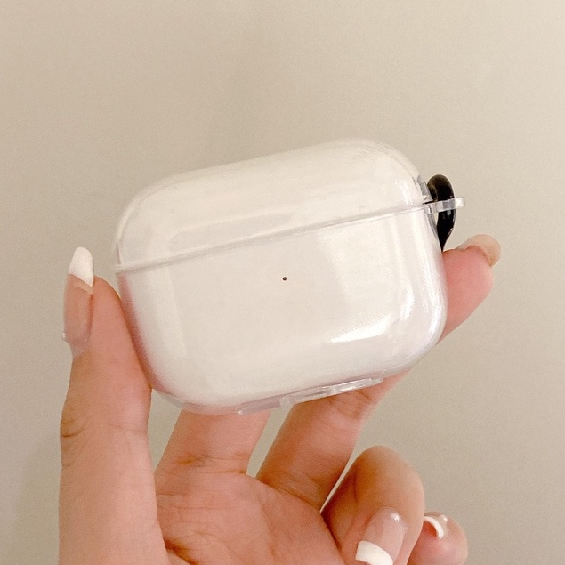 Vỏ Bảo Vệ Hộp Sạc Tai Nghe compatible AirPods 3 Pro compatible AirPods 2 Pro Trong Suốt Kèm Giá Đỡ Tiện Dụng