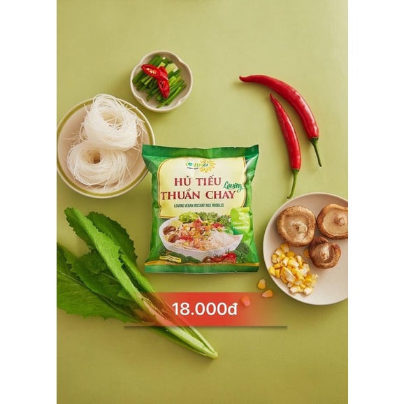 HỦ TIẾU GÓI ĂN LIỀN THUẦN CHAY