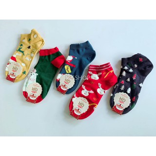 Set 5 Đôi Vớ Nữ Tất Nữ NOEL Dễ Thương Phong Cách Hàn Quốc 🎀