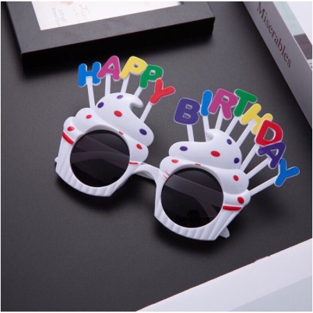 Mắt kính happy birthday cho bé, kính râm dự tiệc, phụ kiện sinh nhật bé trai, bé gái- BOBABO STORE