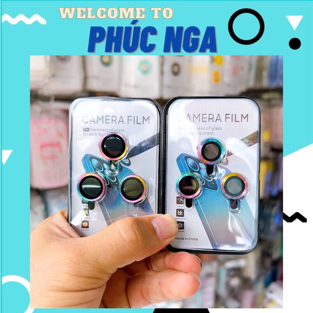Kính cường lực mắt camera iphone titan đa màu sắc,không bám dầu,bụi bẫn 11 PRO MAX 12 PRO MAX 13 PRO MAX 14 PRO MAX