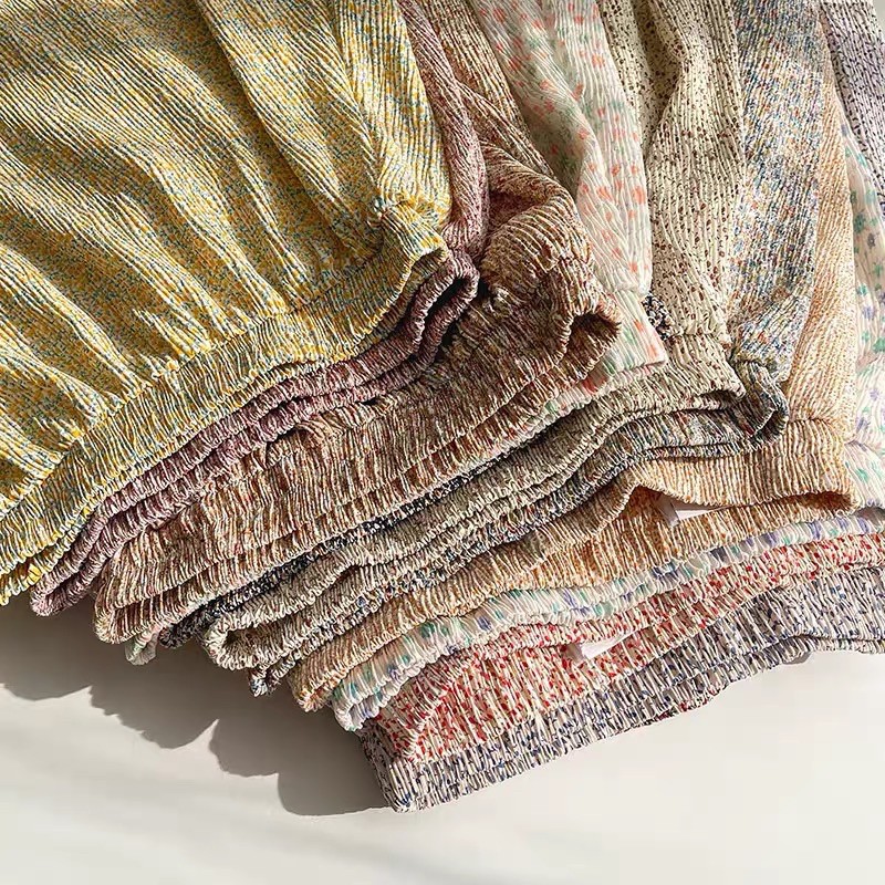 chân váy midi hoa nhí lưng thun vintage | BigBuy360 - bigbuy360.vn