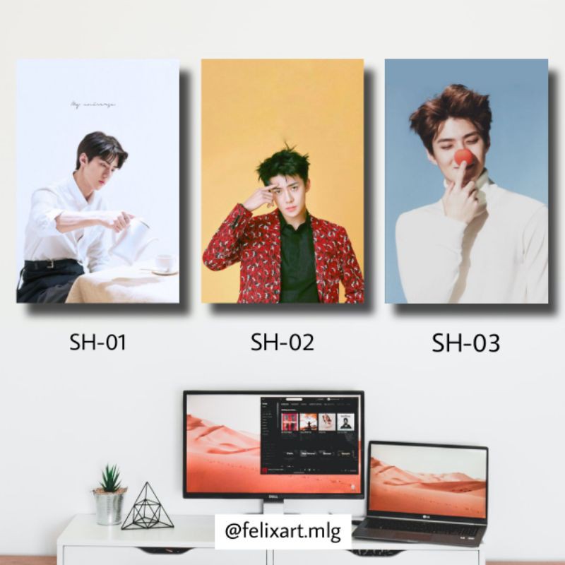 Poster Treo Tường Trang Trí In Hình Exo Oh Se-Hun Sh 01-03 3d Bằng Gỗ