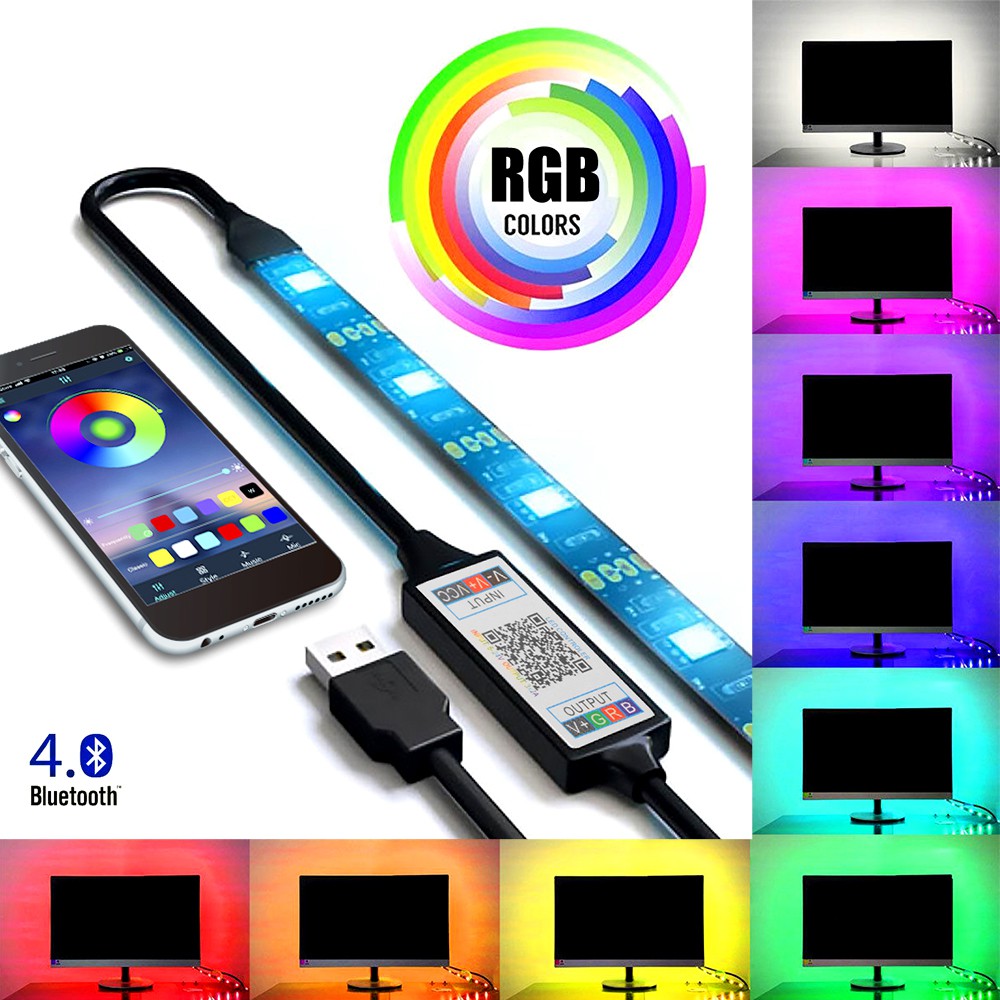 Bộ Điều Khiển Led Dây RGB bằng Bluetooth tích hợp cổng USB 5V