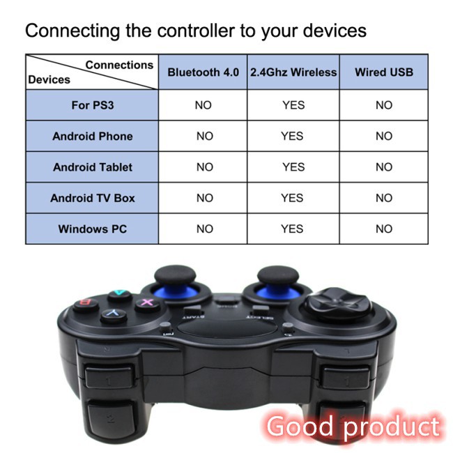 Tay cầm chơi game PC / Laptop / Điện Thoại / TV Android / TV Box - Tay cầm chơi game không dây USB Bluetooth 2.4G