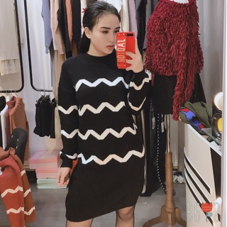 Váy len xuông dáng rộng cho con mẹ bầu hay cho ng béo ạ. Sale 200k 