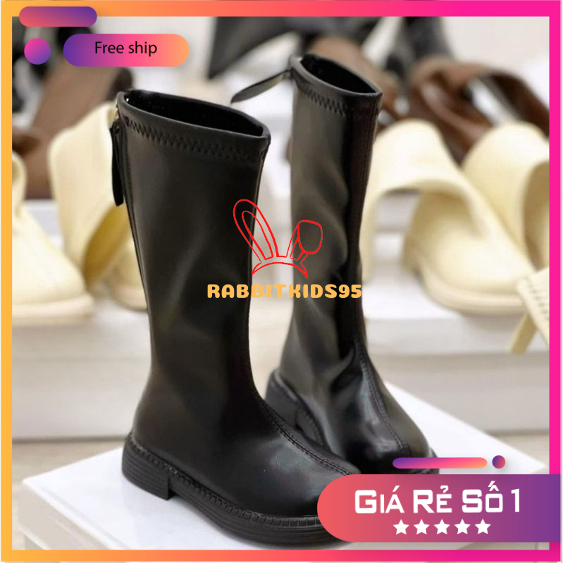 Bốt đùi cho bé gái, Bốt đùi da mềm cho bé.