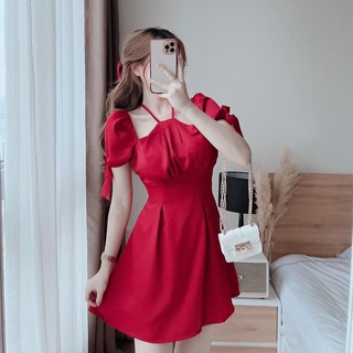 Đầm BigSize Cổ Yếm Thiết Kế Nhẹ Nhàng Nữ Tính Dành Riêng Cho Người Béo 50-90kg - JULY