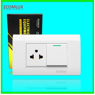 Ổ cắm 3 chân kèm công tắc đảo chiều