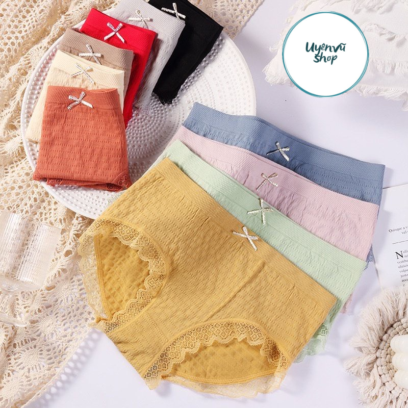 (Q01)Quần Lót Dệt nhăn Kháng Khuẩn đẹp  (quần lót cotton) [Siêu Sale] [Ảnh thật] [Chính hãng]
