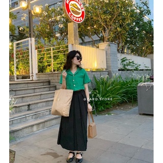 Chân váy xếp ly to [ Hình shop chụp ]