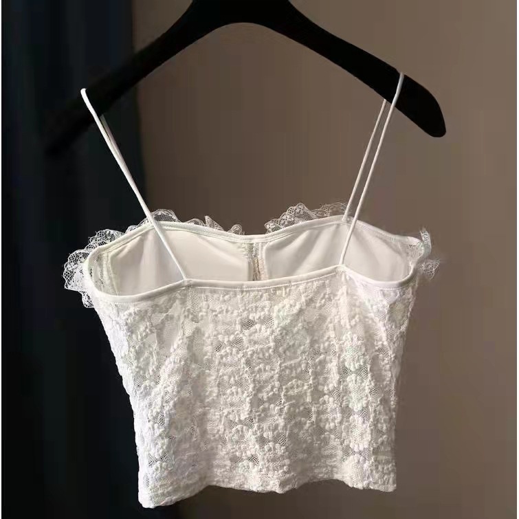 DUNEA Áo Lót Hai Dây Phối Ren Gợi Cảm Cho Nữ 3.8Cm