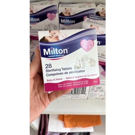Viên tiệt trùng Milton to hộp 40 viên( hàng đi air, date mới)