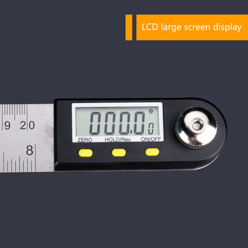 Thước Đo Góc Kỹ Thuật Số Cm Inch LCD Bằng Thép Không Gỉ Chuyên Dụng Làm Mộc