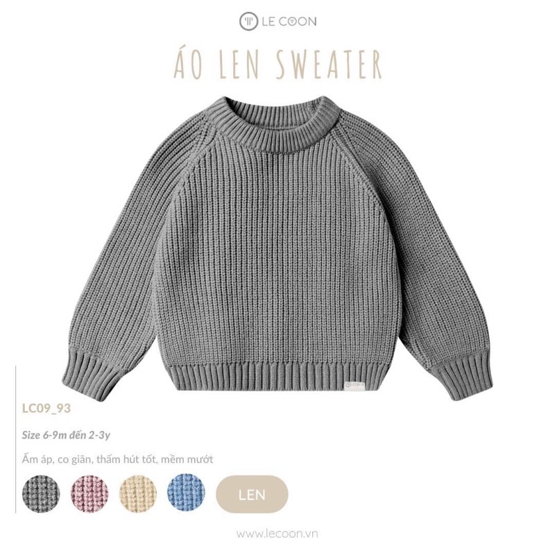 Le coon LC0993 áo len sweater cho bé 6m-3y