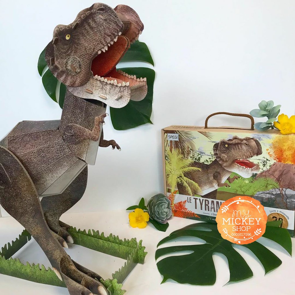 Bộ xếp hình mô hình 3D KHỦNG LONG BẠO CHÚA - TYRANNOSAURUS - THE AGE OF THE DINOSAURS - SASSI 3D Puzzle