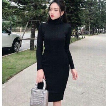 váy body len tăm cổ lọ ấm áp | BigBuy360 - bigbuy360.vn