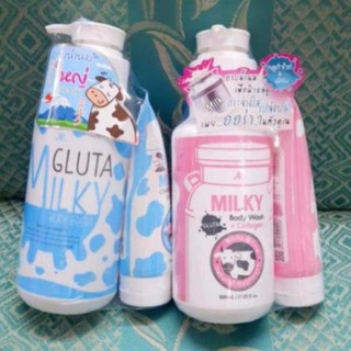 Sữa tắm trắng da milky 800ml tặng srm 190ml thái lan