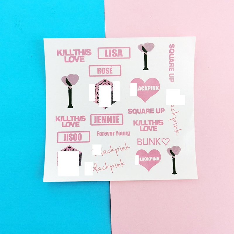 Hình xăm Blackpink Lisa Jisoo Jennie Rose sticker ảnh dán cá tính quà tặng xinh xắn dễ thương