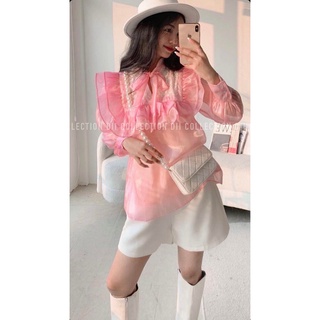 ÁO THIẾT KẾ ORGANZA PHỐI REN (ORGANZA LACE TOP)