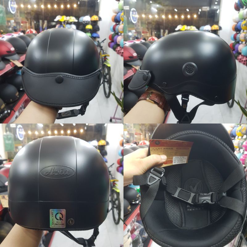 NÓN BẢO HIỂM 1/2 ĐẦU KHÔNG KÍNH - ASIA MT-128 - CHÍNH HÃNG BẢO HÀNH 12 THÁNG