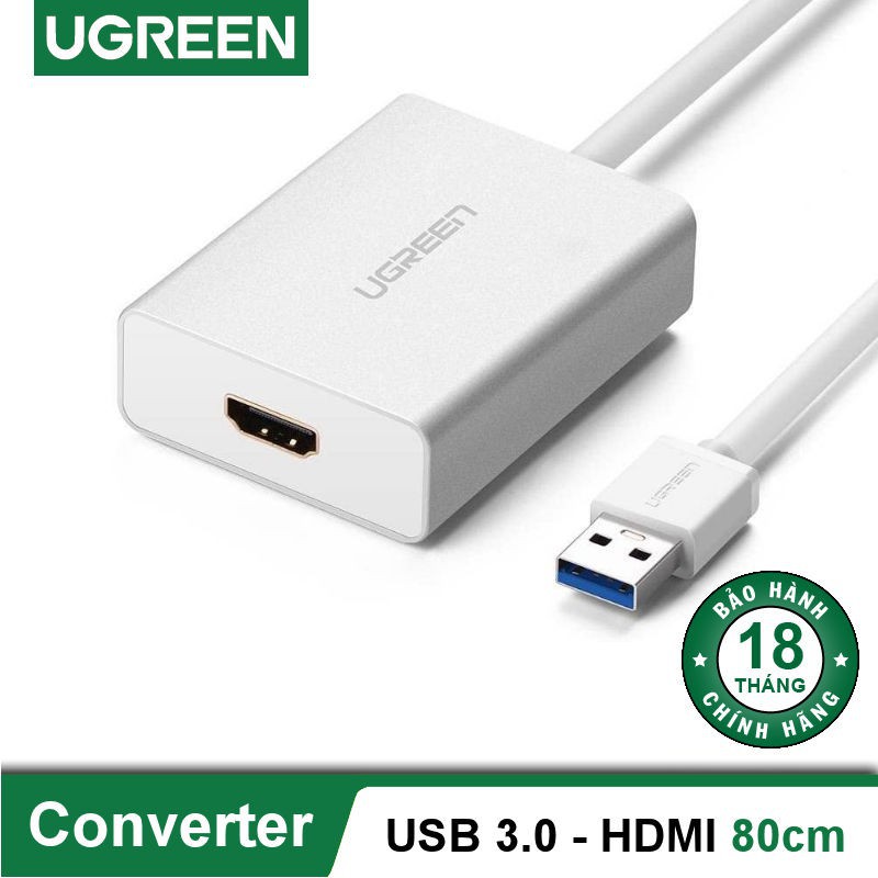 [Mã ELHACE giảm 4% đơn 300K] Cáp chuyển USB 3.0 to HDMI Cao cấp Ugreen 40229 Chính Hãng