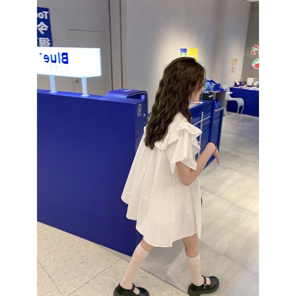 Váy babydoll trắng tiểu thư xinh xắn đáng yêu hàn quốc