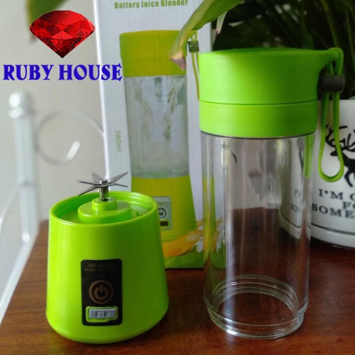 [LOẠI 6 LƯỠI]Máy xay sinh tố tích điện XAY KHỎE, SIÊU BỀN, máy xay sinh tố mini-Ruby House