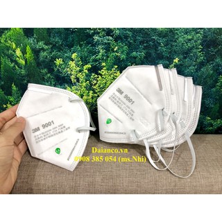 Hộp khẩu trang kháng khuẩn lọc bụi 3M 9001(50cái/ hộp)- Hàng nội Địa Trung không kèm tem
