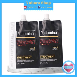 [Tặng Mũ]Hấp phục hồi Collagen Pallamina keratin complex 500ml