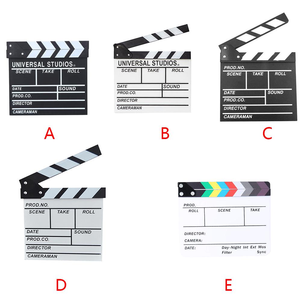 1x Đạo Cụ Quay Phim Clapper Clapboard Cắt Cảnh Hành Động Khô Slate