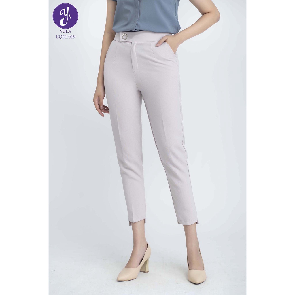 Quần Tây Nữ Khuy Tròn Trẻ Trung Phom Âu Baggy Công Sở Dáng Lửng Lệch Gấu Q21.04 | BigBuy360 - bigbuy360.vn