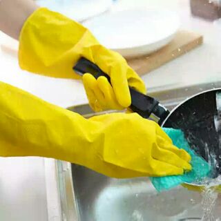 Găng tay cao su vàng