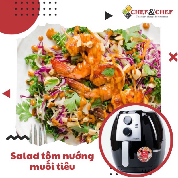 NỒI CHIÊN KHÔNG DẦU CHEF&amp;CHEF YJ-702 DUNG TÍCH ĐẠI 6,5L/7,5 Lít-GIÁ TÔT