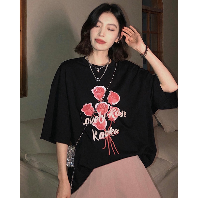 NRVP Áo Thun Nữ Tay Ngắn In Hình Phong Cách Hàn Quốc Thời Trang Mùa Hè 2022