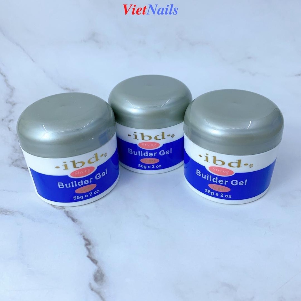 Gel Đắp IBD Đắp Móng Màu Clear Hũ 56g - IBD Strong