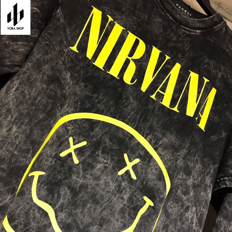 ÁO NIRVANA ROCK TEE MẶT CƯỜI VÀ THIÊN THẦN XANH (Ảnh thật 100%)