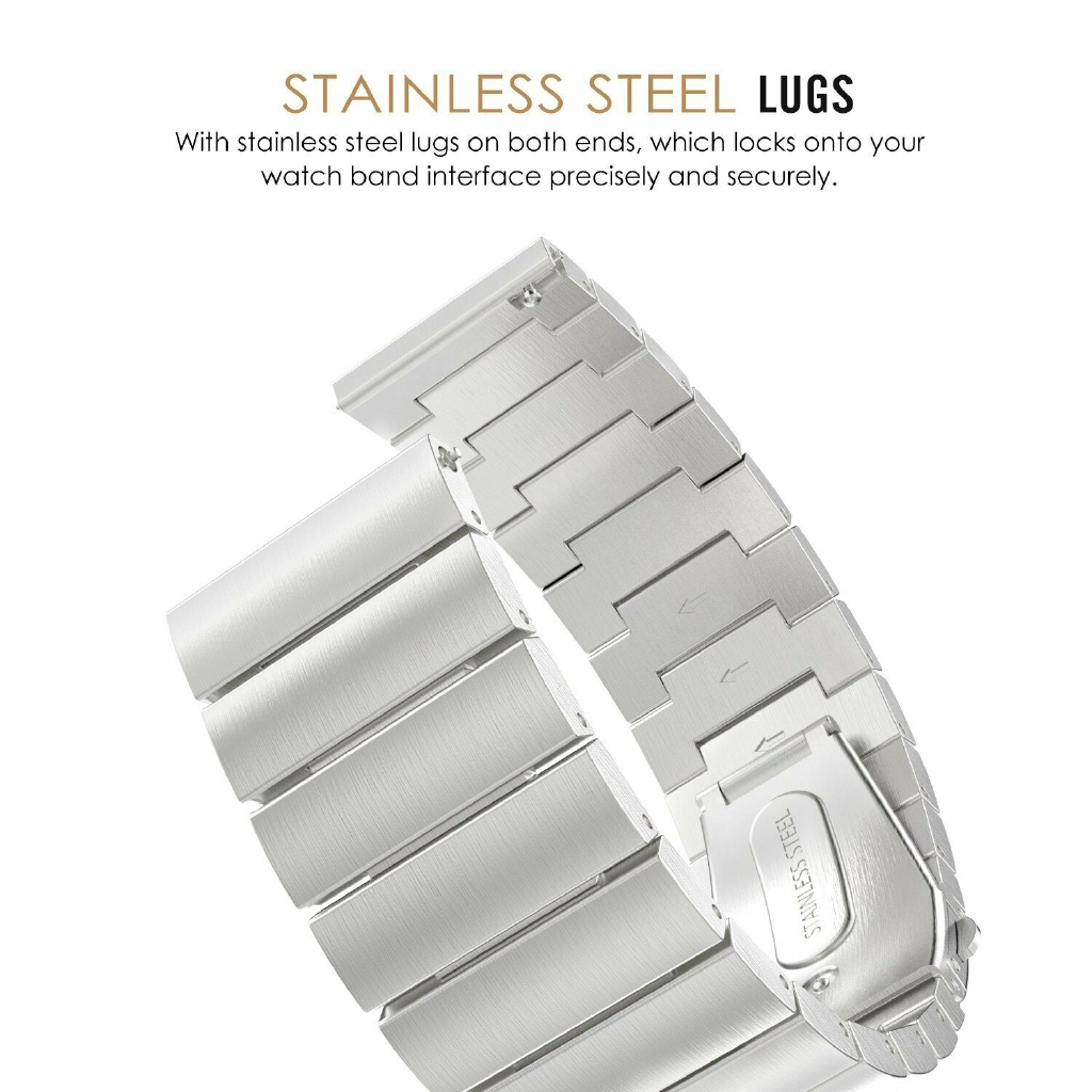 22mm Universal Watch Band Stainless Steel Replacement Strap for Samsung Gear S3