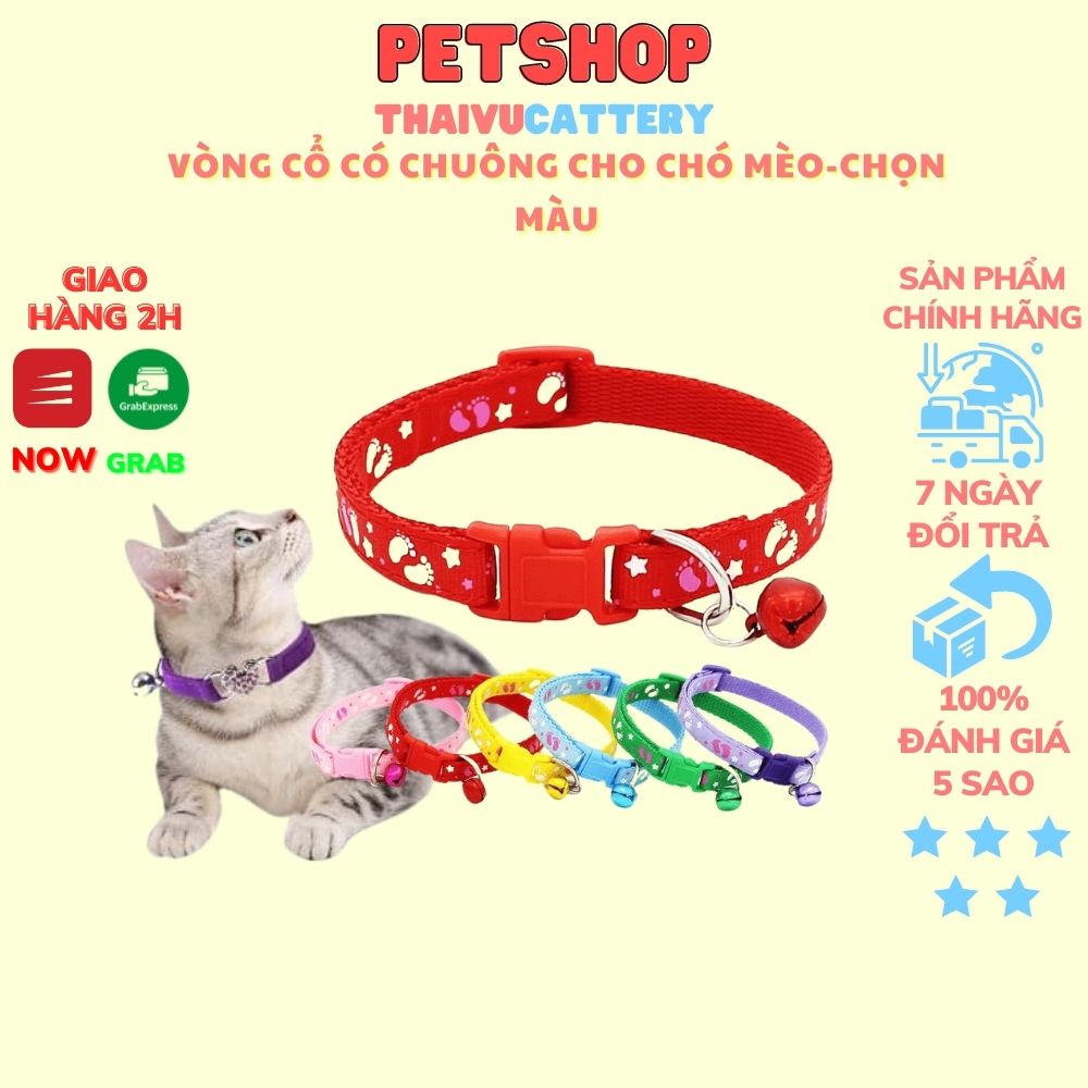 Bán lẻ- vòng cổ có chuông cho chó mèo-chọn màu