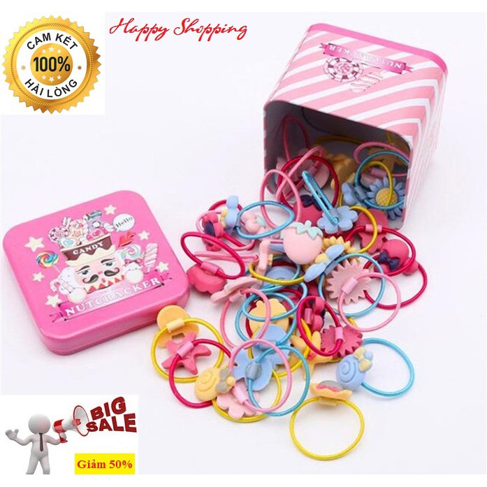 Hộp 40 Dây Cột Tóc Cho Bé Yêu