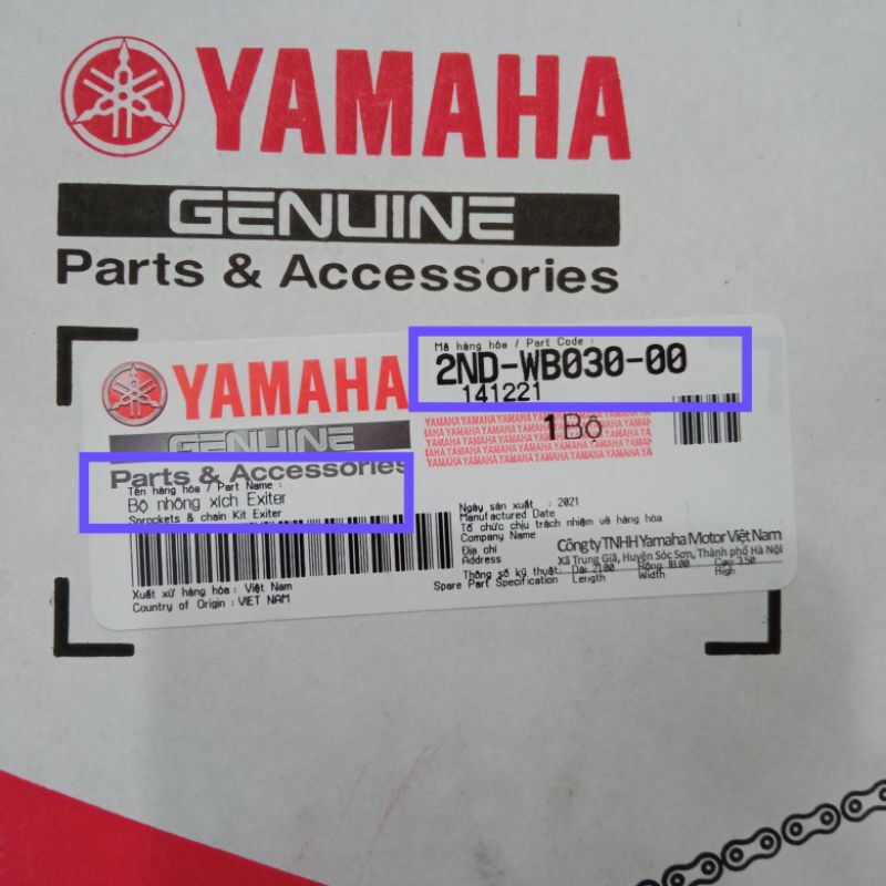 Nhông sên dĩa Exciter 150 hàng zin YAMAHA