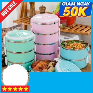 CẶP LỒNG 4 TẦNG, CẶP LỒNG ĐỰNG THỨC ĂN GIỮ NHIỆT LÀM TỪ NHỰA LÚA MẠCH (Hộp Cơm) !