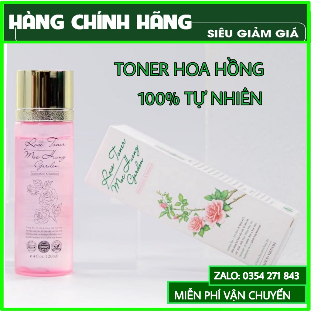 Toner Hoa Hồng Mộc Hương Garden Thanh Mộc Hương 120ML, Cấp Ẩm, Kiềm Dầu, Se Khít Lỗ Chân Lông